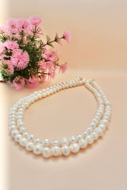 Double strands Necklace Pearls N-132