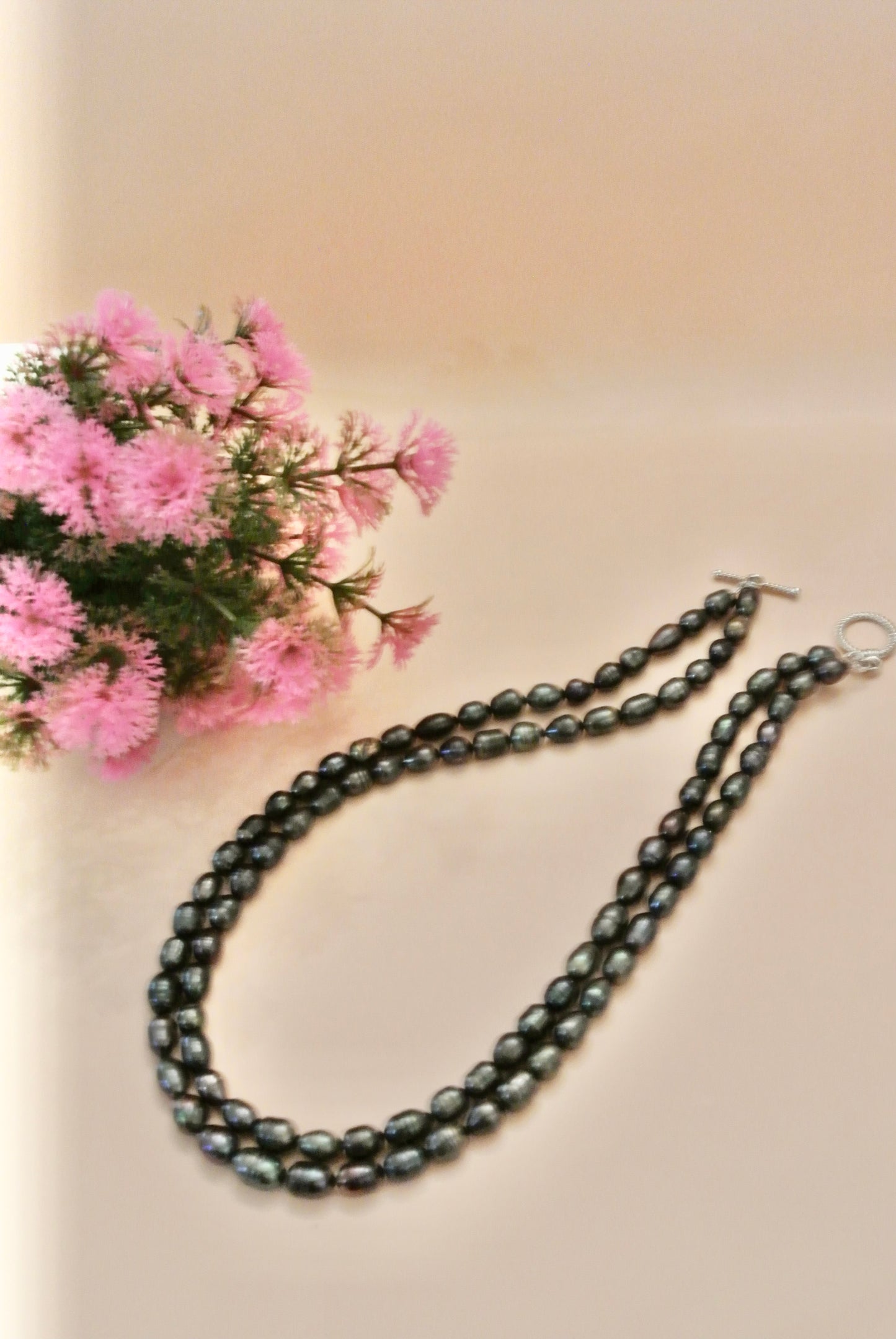 Double strands Necklace Dark color N-133