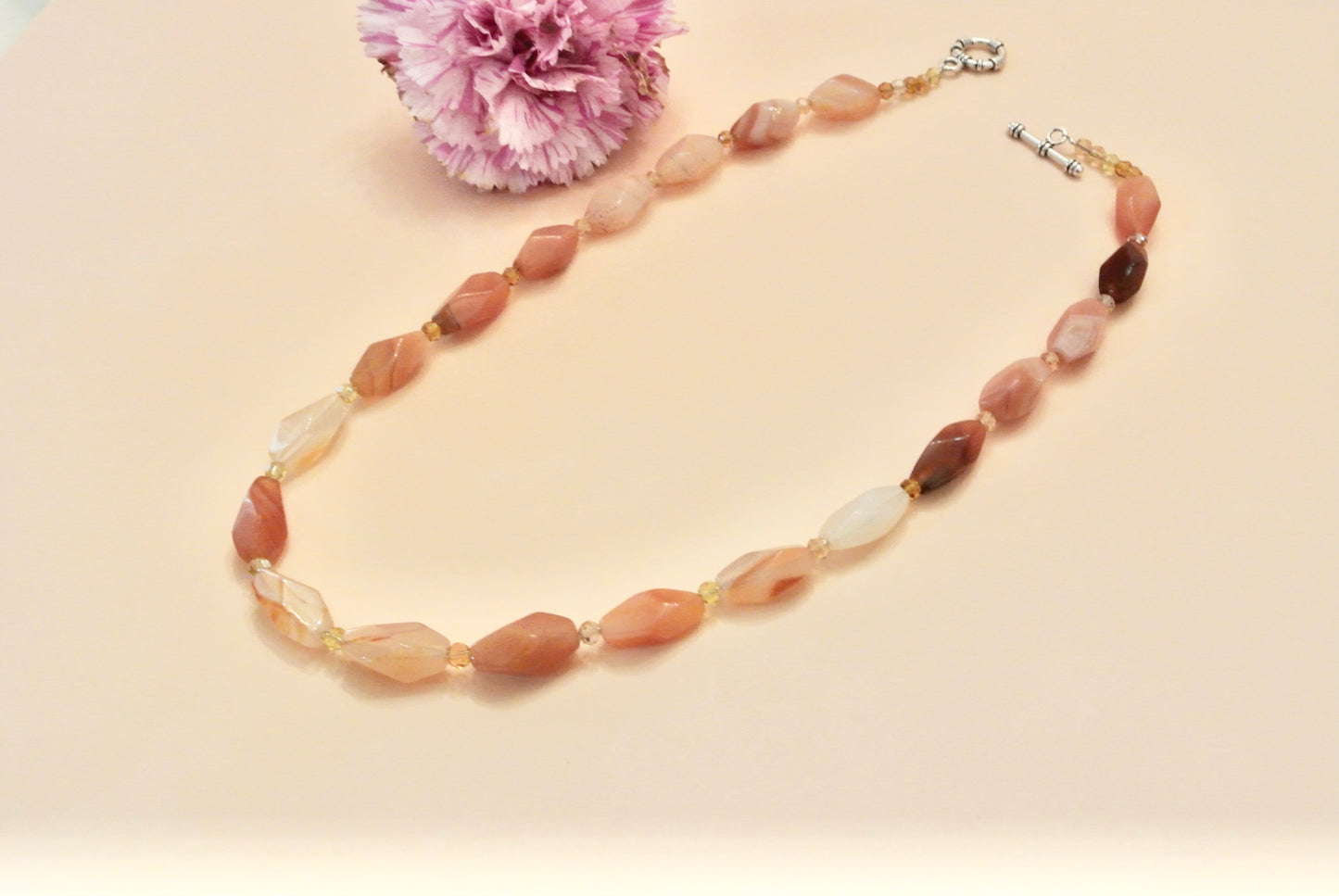 Carnelian stone Necklace N-139