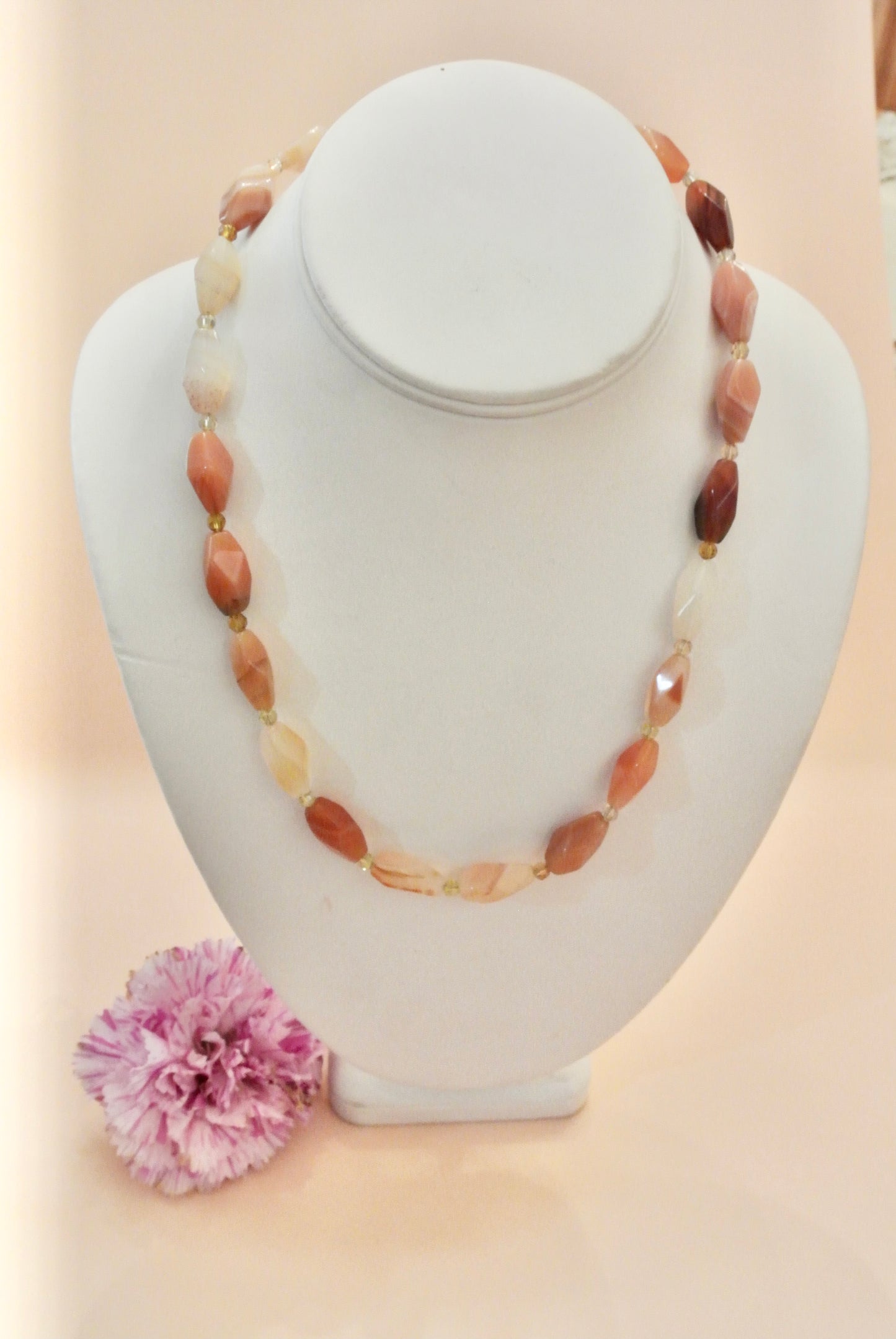 Carnelian stone Necklace N-139