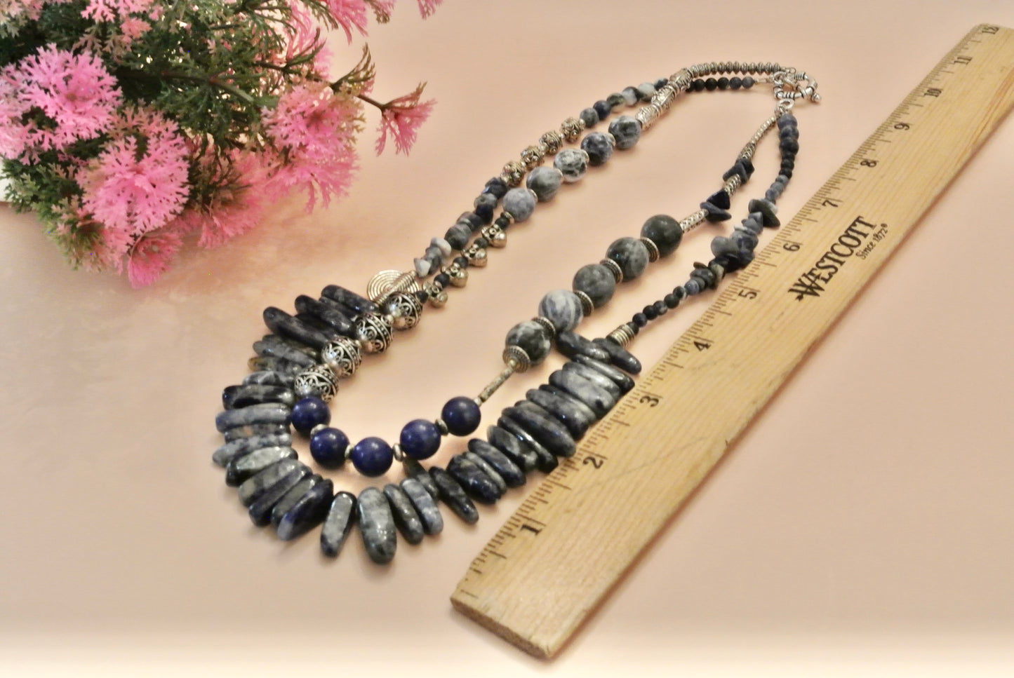 Sodalite Stone Mix Necklace N- 149