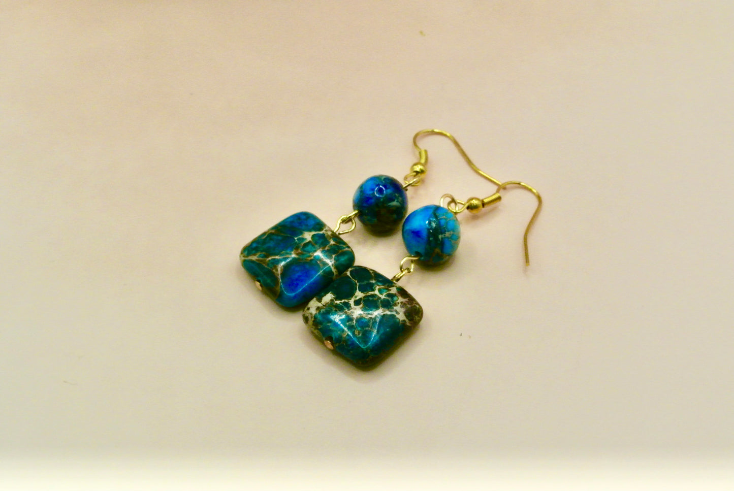 Blue Stone Jasper Earrings E-175