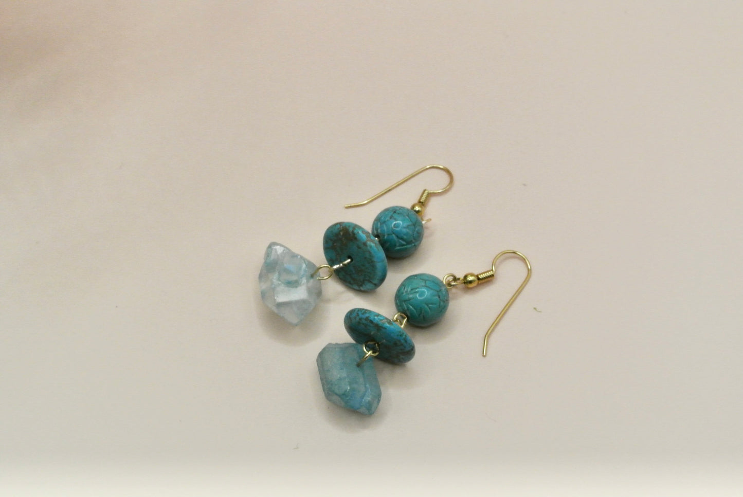 Turquoise Disk Earrings E-181