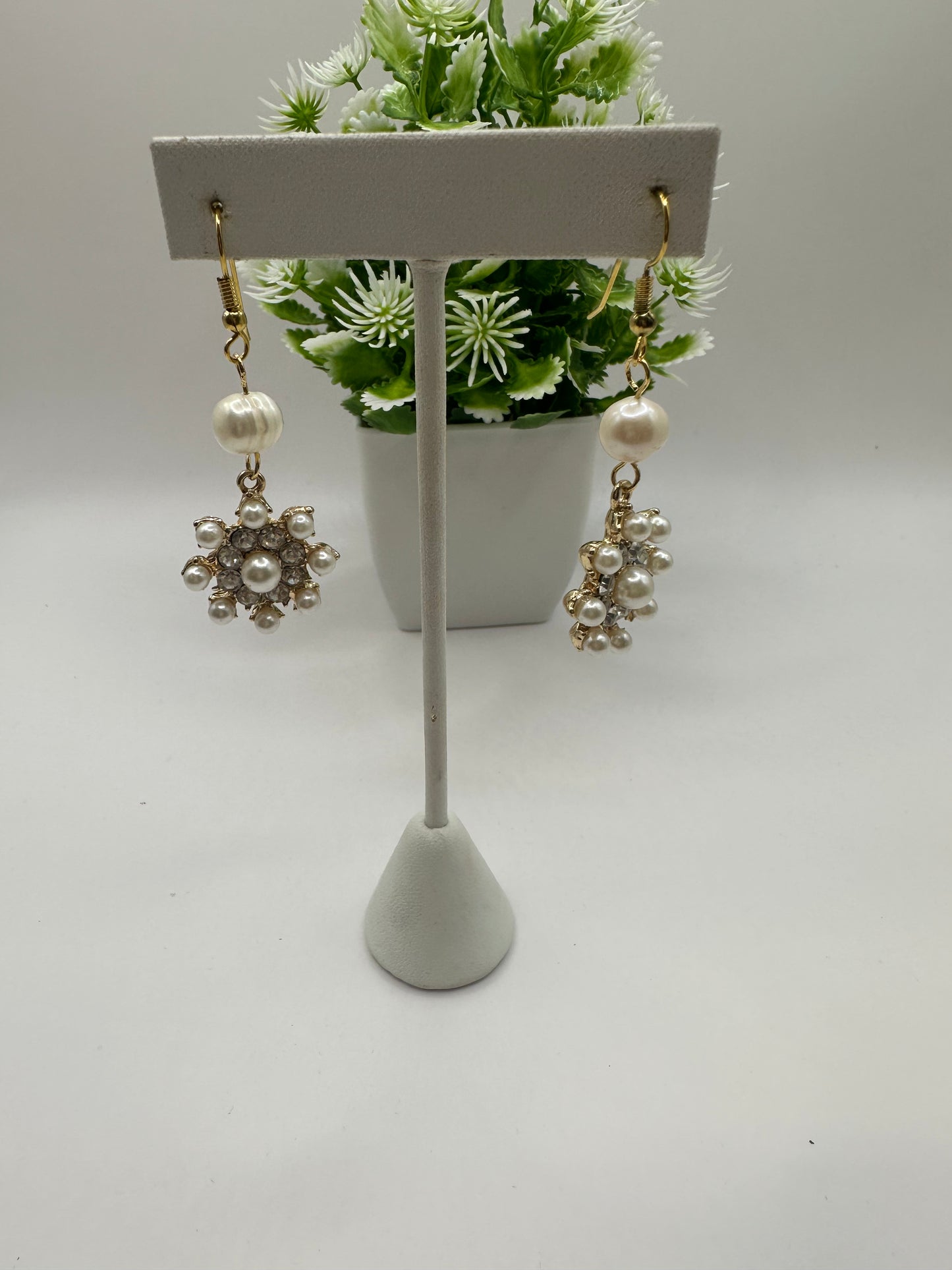 Pearls and glass earrings E-162