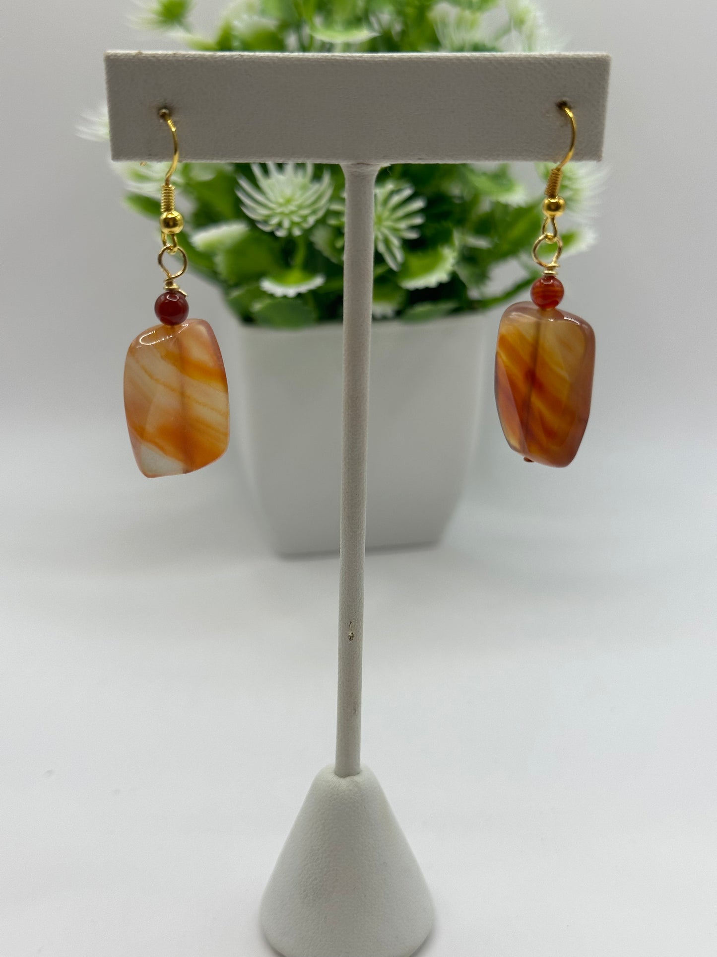 Carnelian earrings E-161