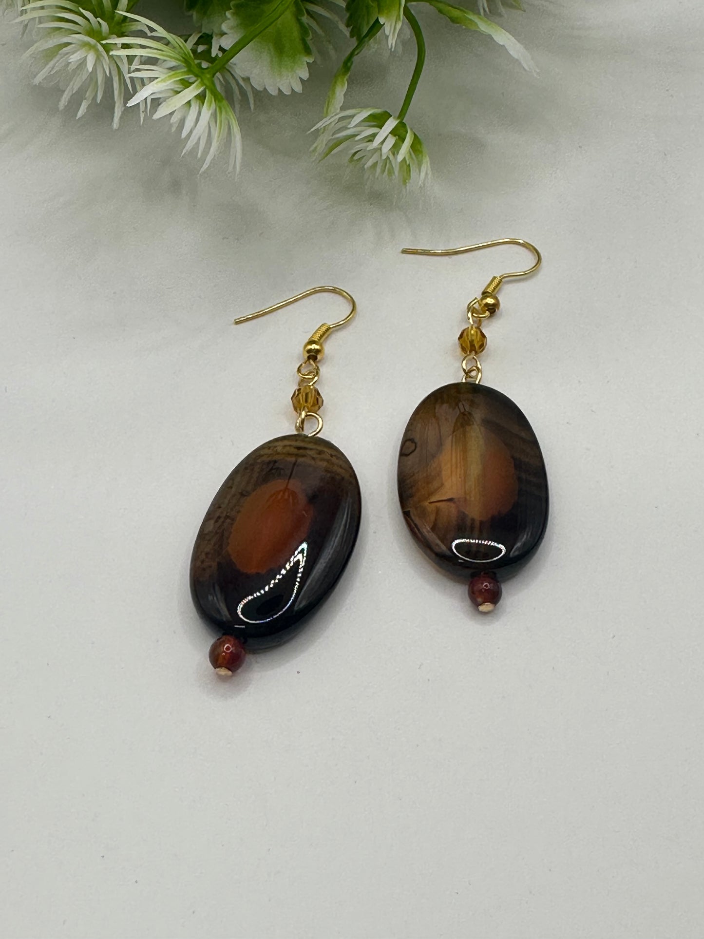 Large Stone Earrings E-143