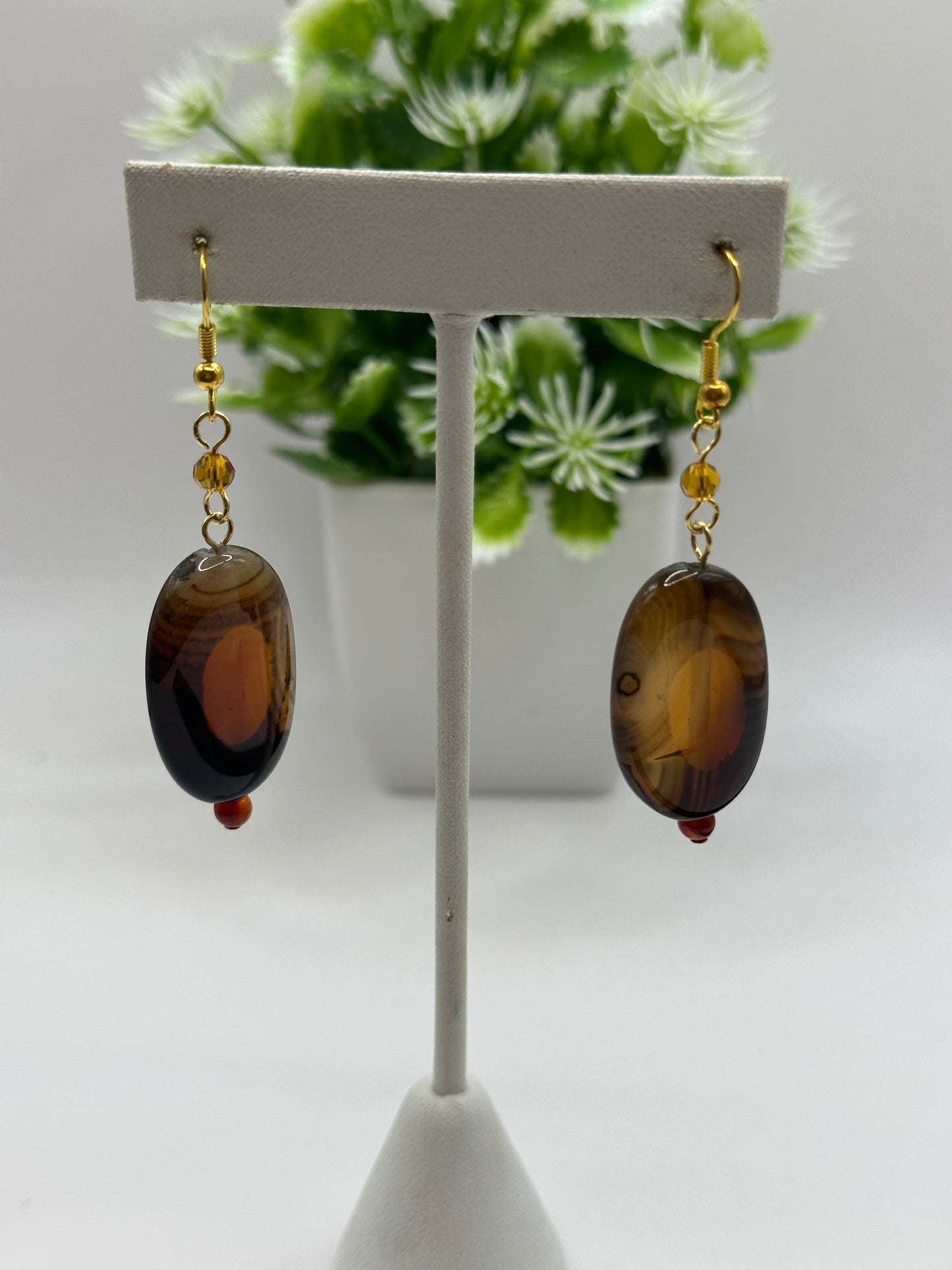 Large Stone Earrings E-143