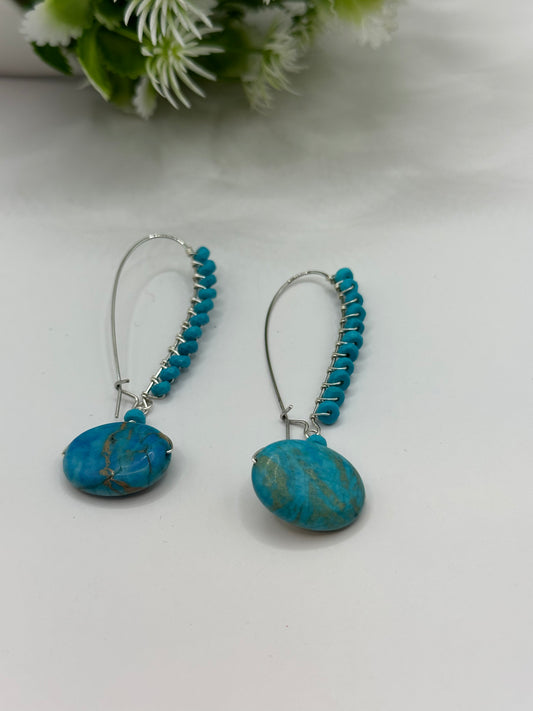 Fancy Turquoise Earrings E-139