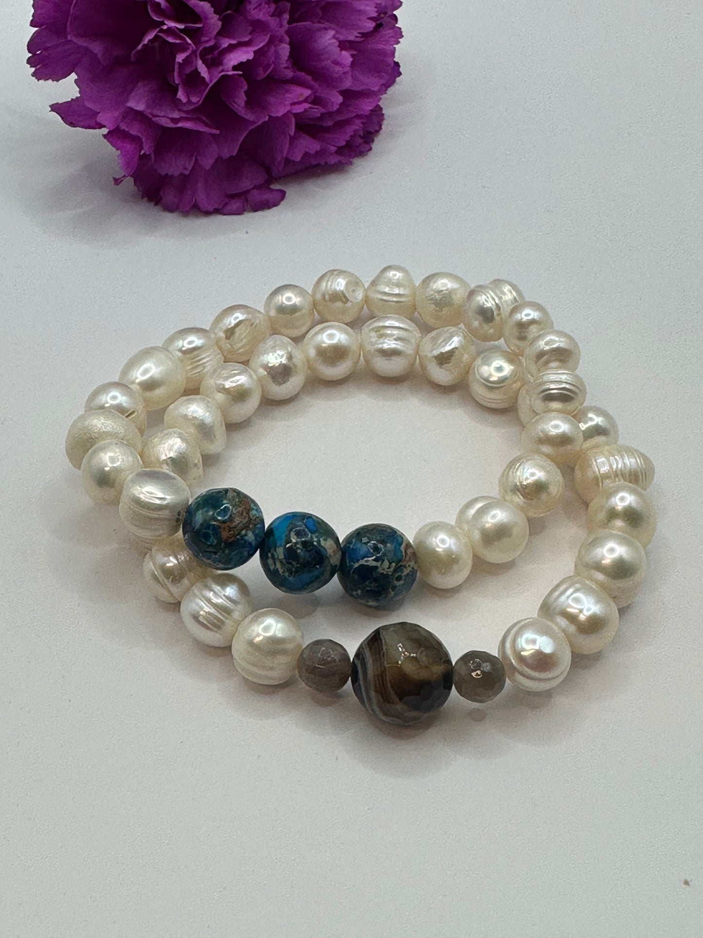 Stackable pearls bracelets B-159