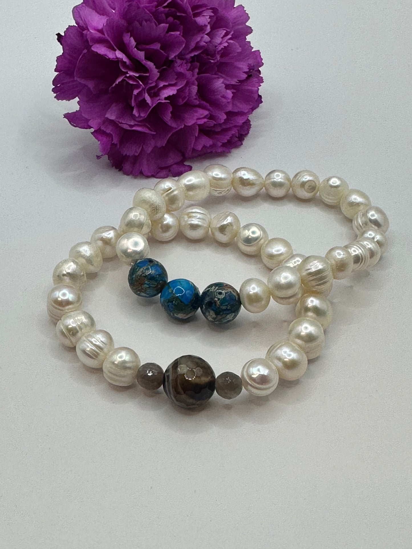 Stackable pearls bracelets B-159