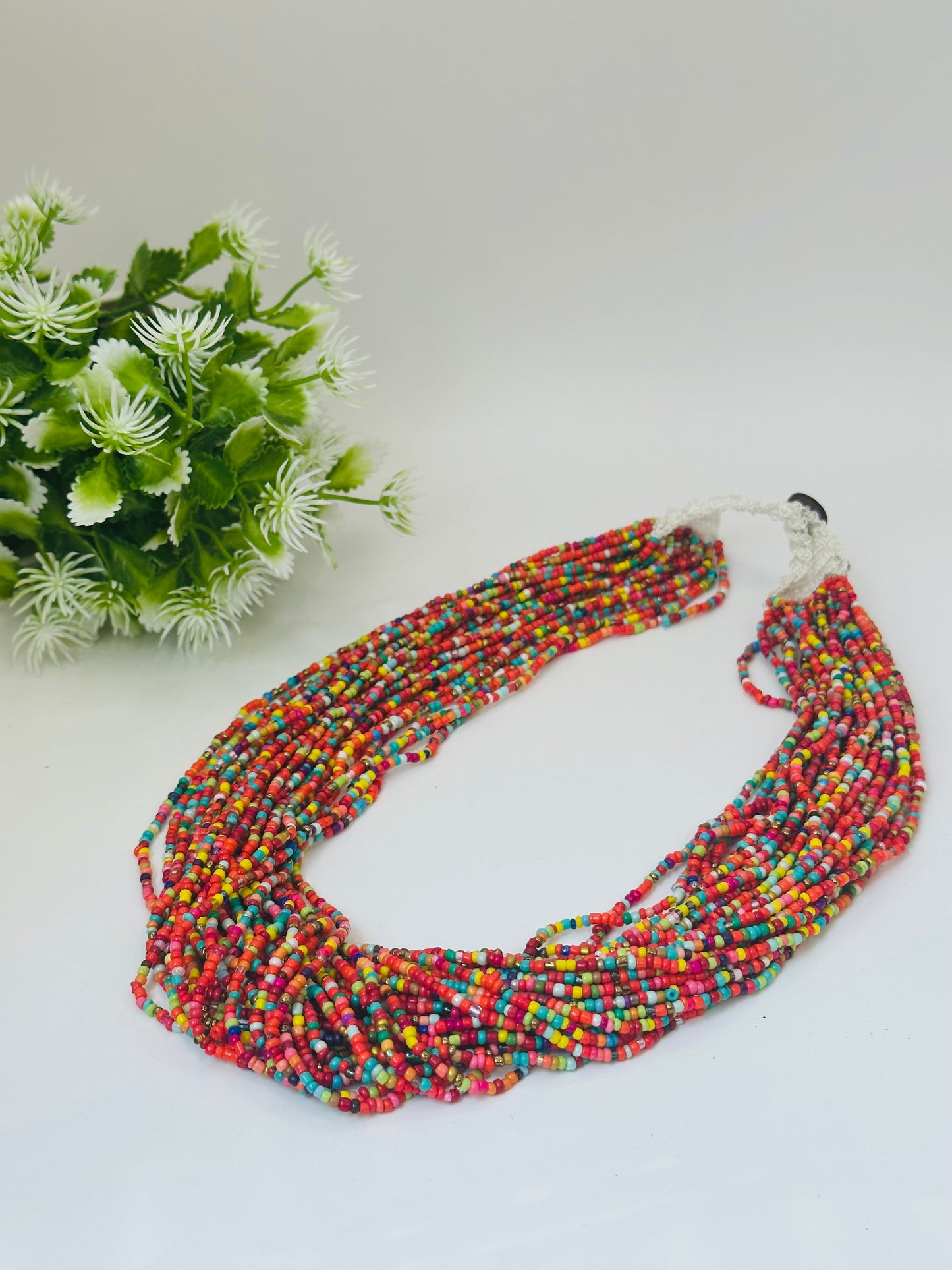 Multi colors seed beads Multi strands Necklace N-130