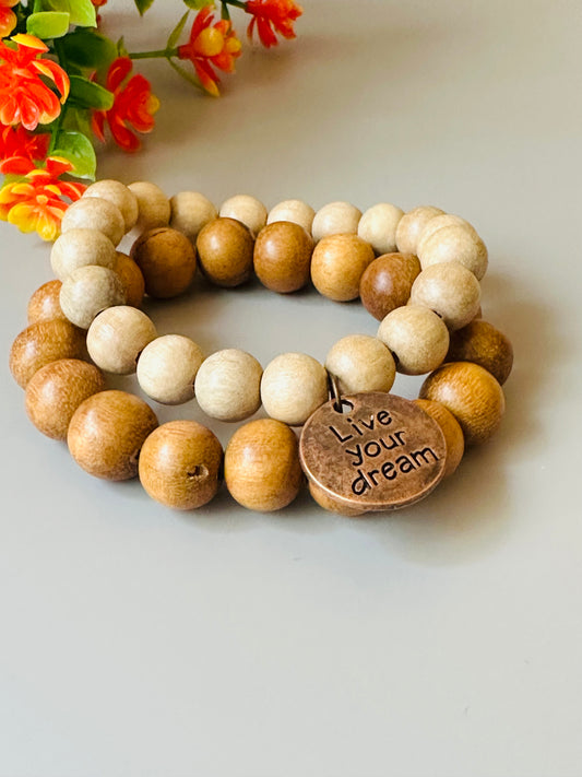 Live your Bream Wood Bracelets B-175