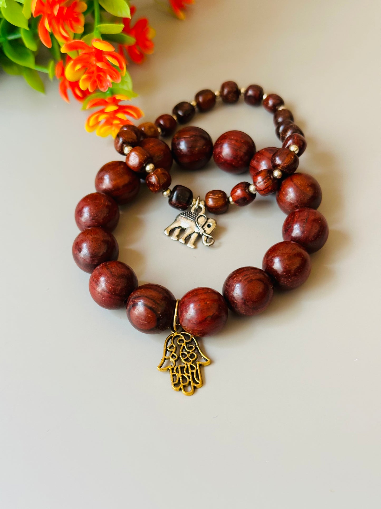 The Elephants Wood mix Bracelets B-177