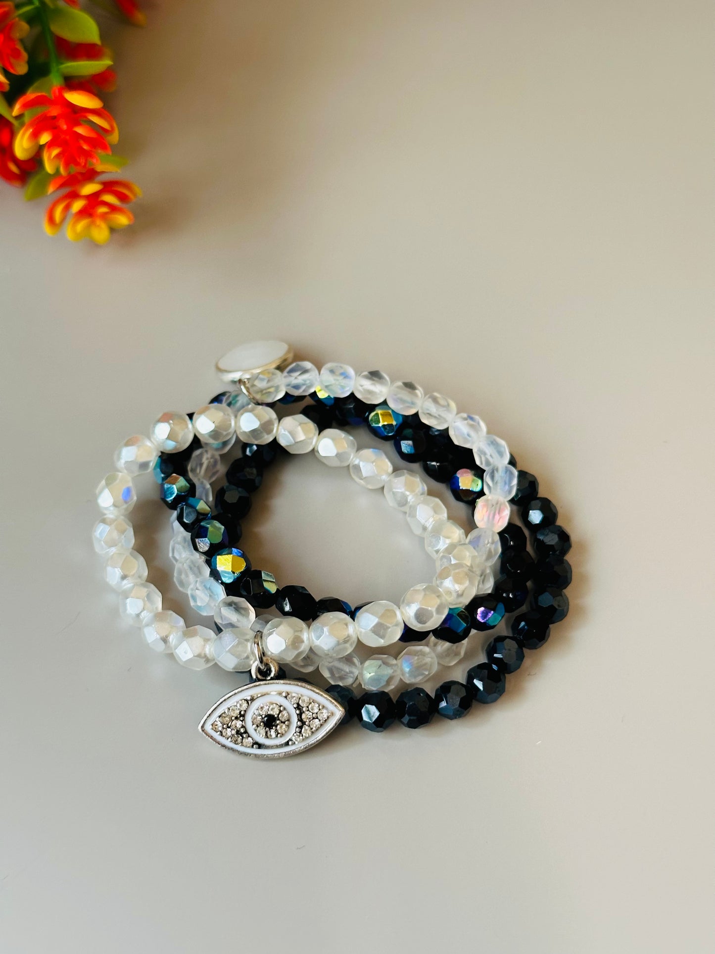 Evil Eye Glass mix Bracelets B-184