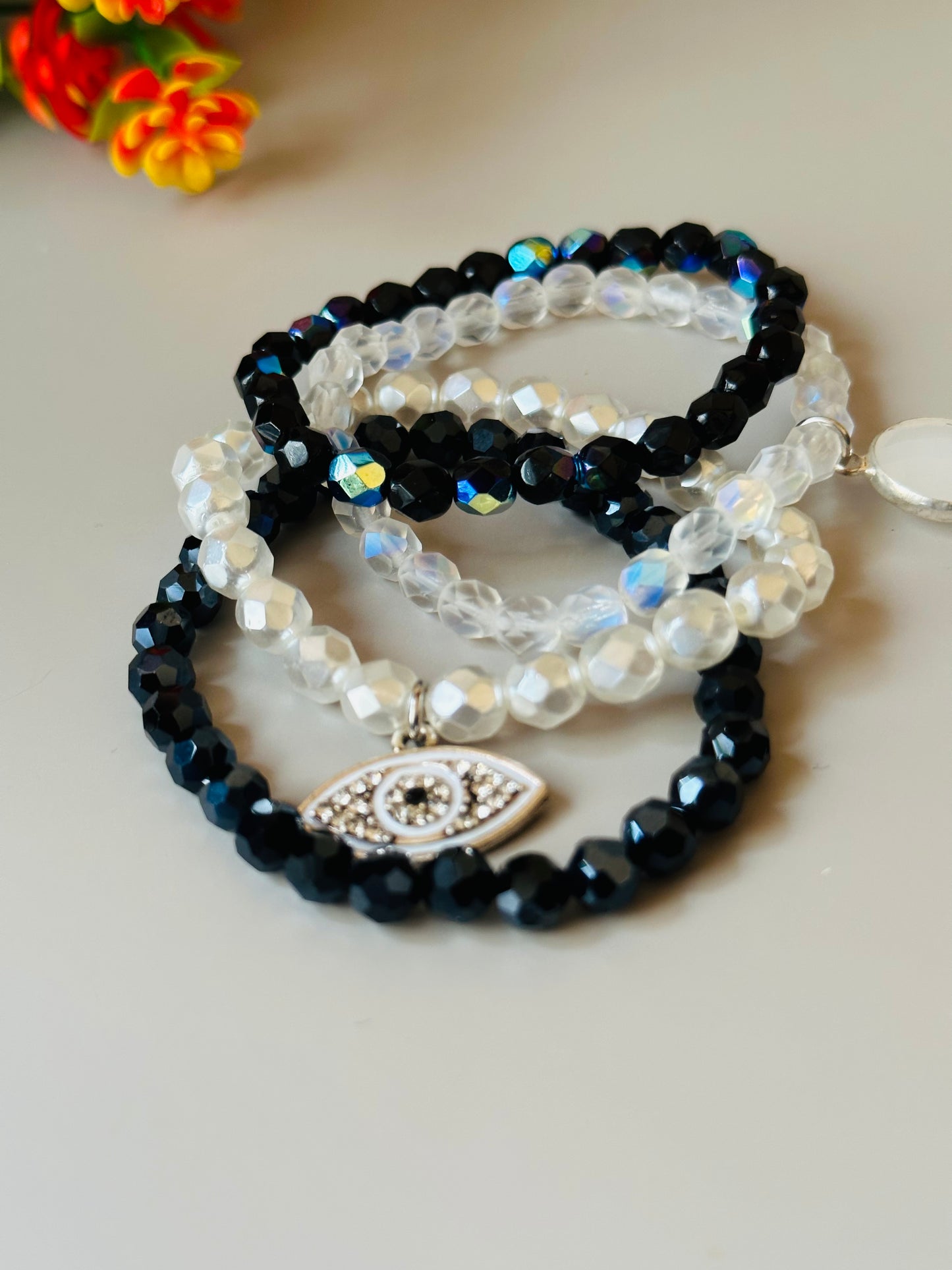 Evil Eye Glass mix Bracelets B-184