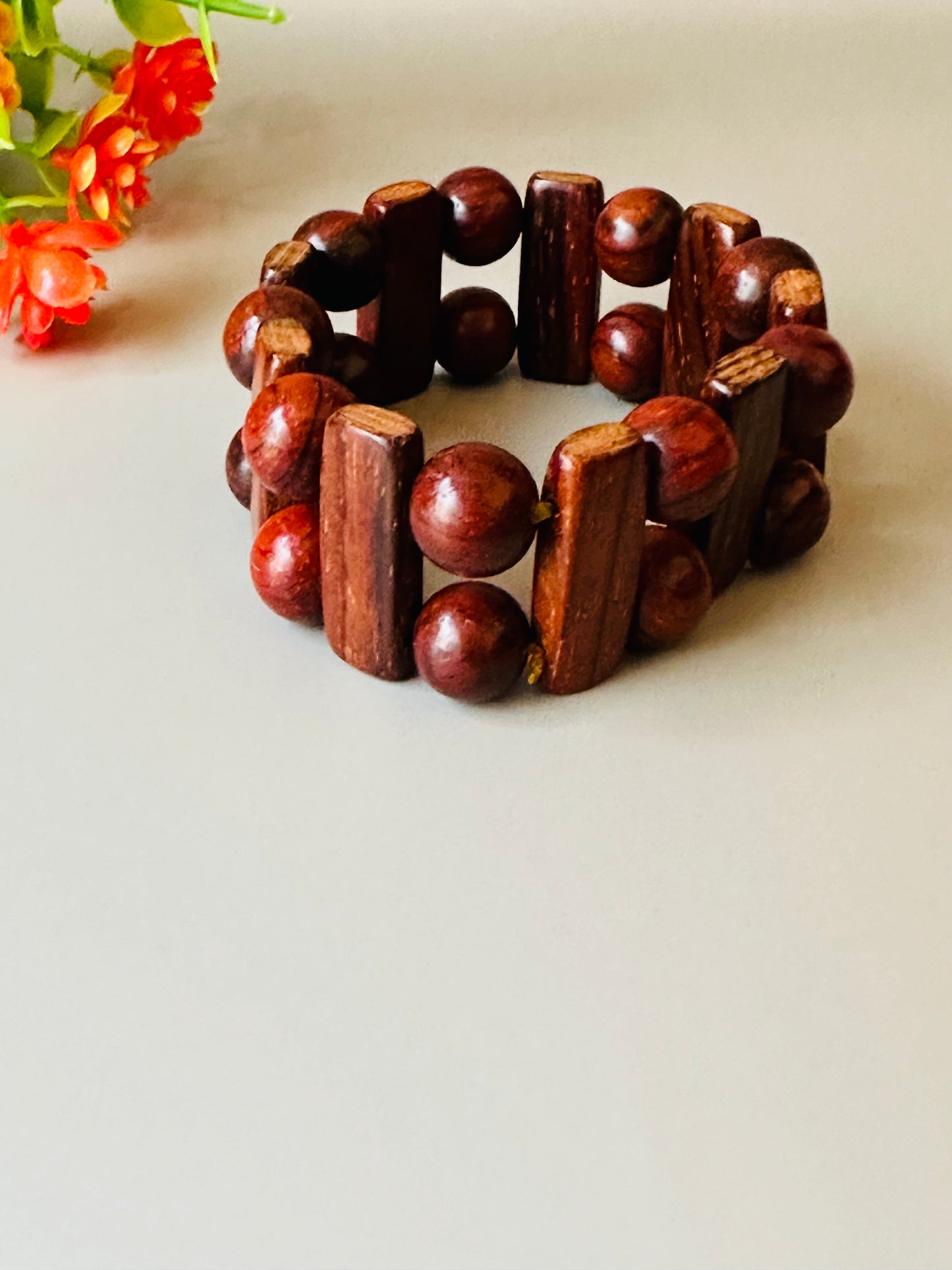 Slider wood beads Bracelets B-185