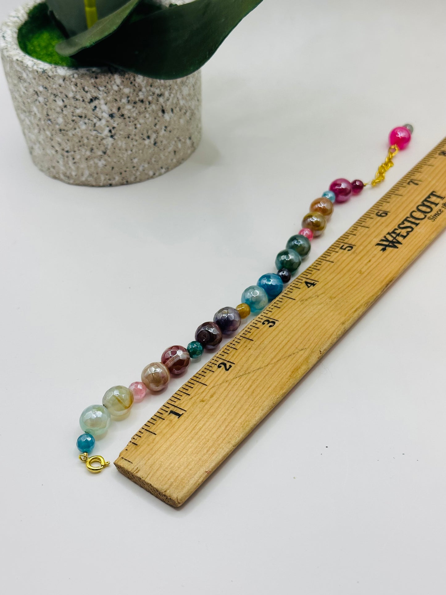 Multi colors Faceted adjustable Bracelets B-187