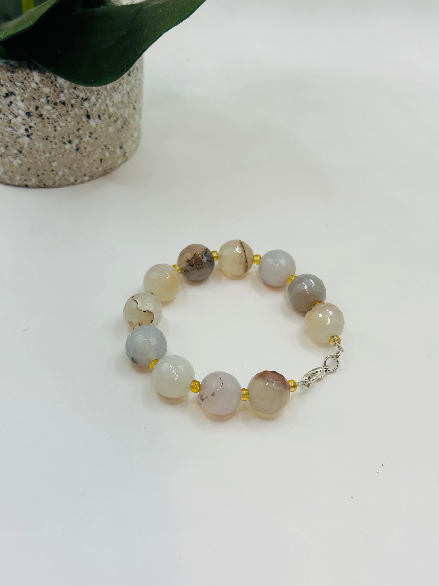 Large Stone faceted bracelets B-206