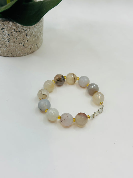 Large Stone faceted bracelets B-206