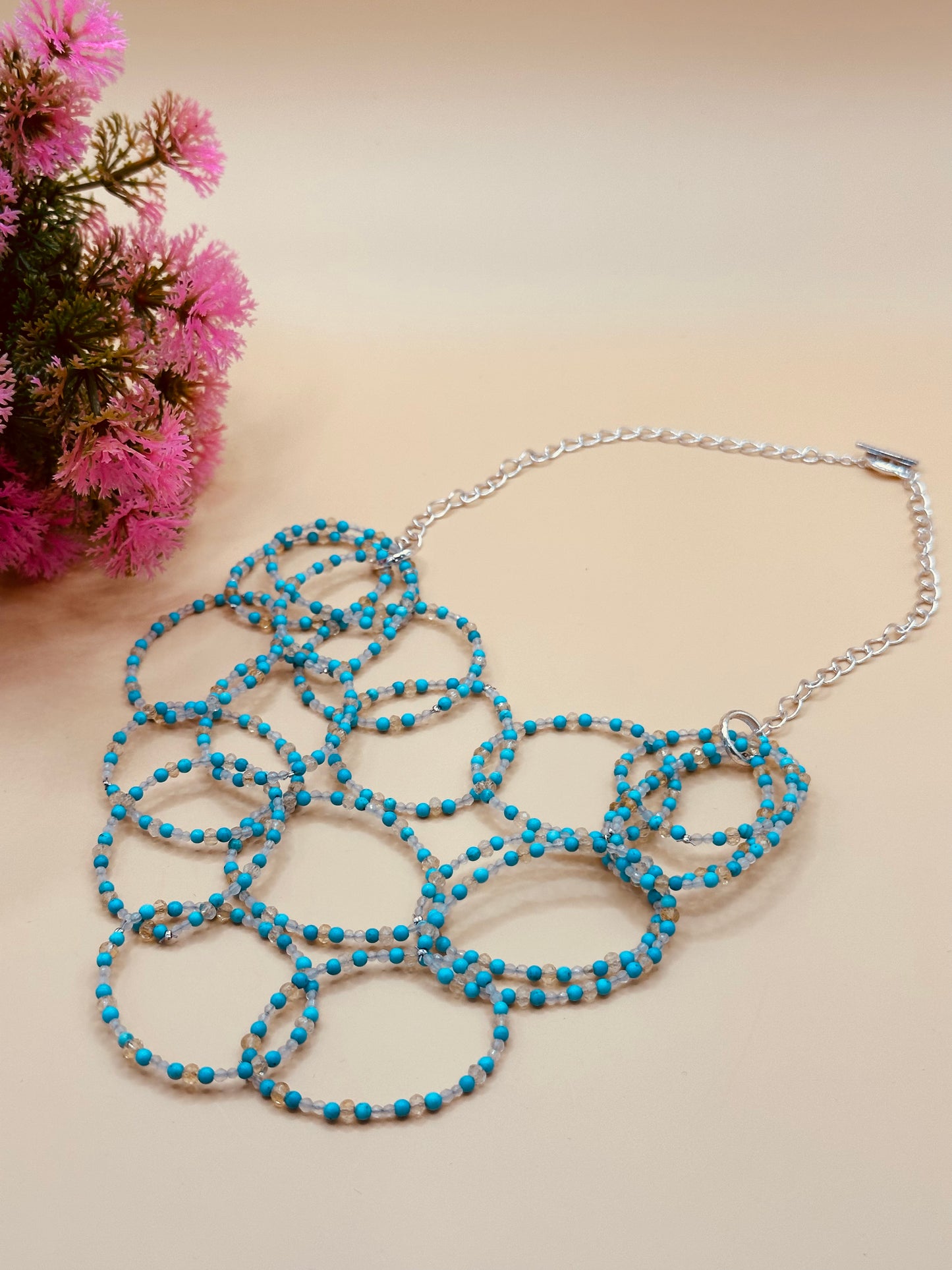 Turquoise tiny stone Necklace N-160