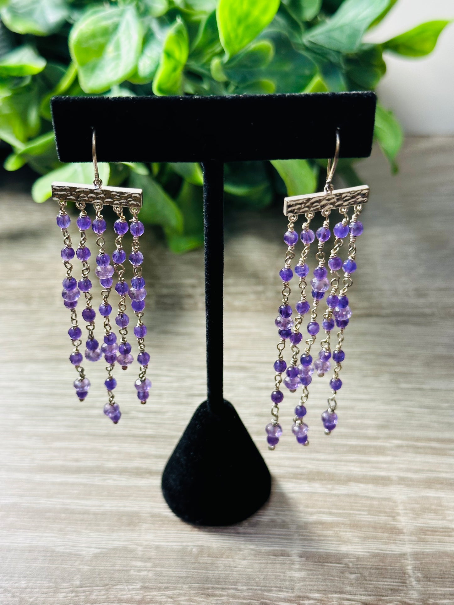 Amethyst Chandelier earrings E-235