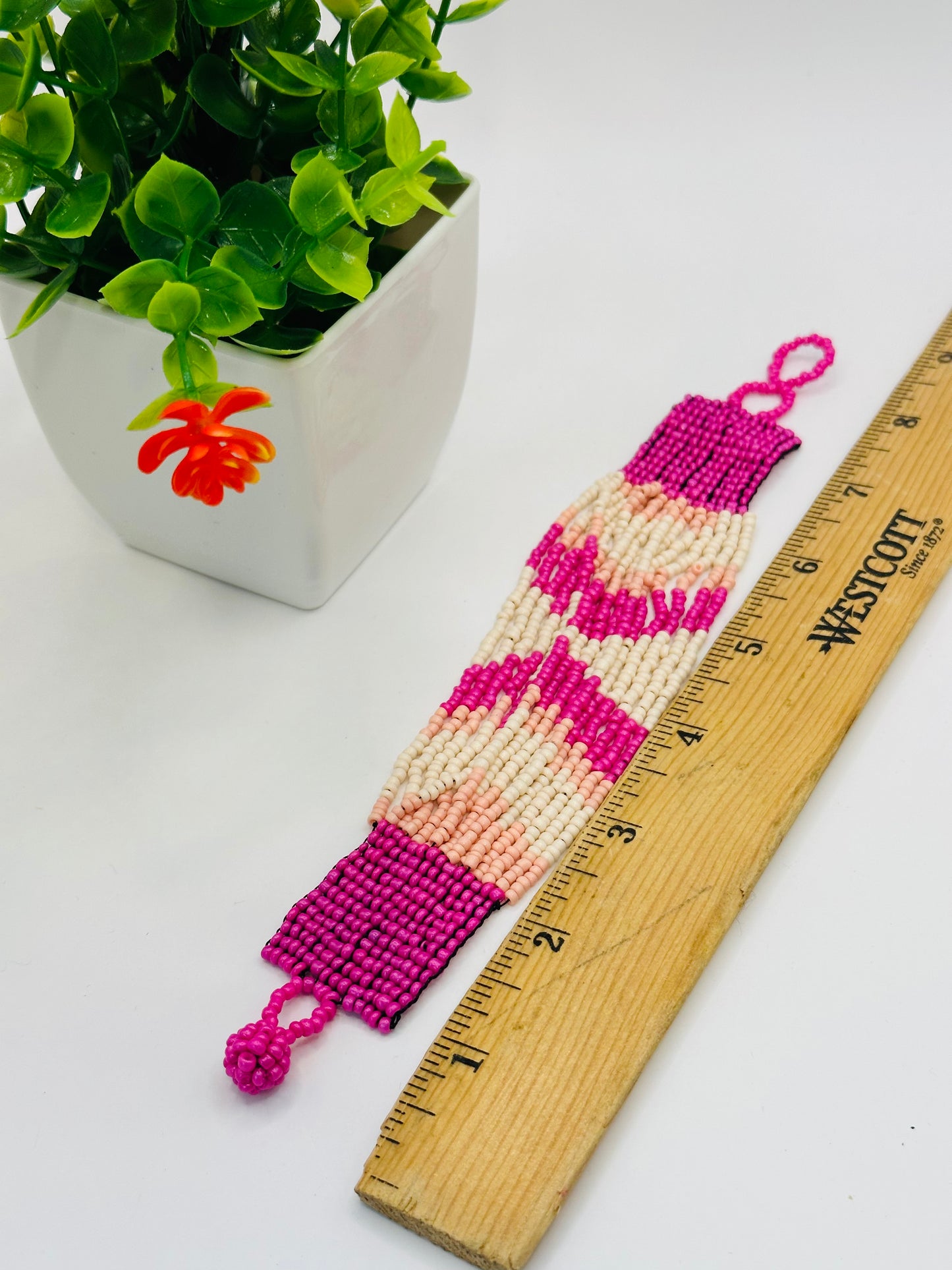 Pink seeded mix bracelets B-209