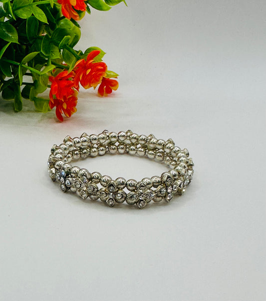 single strand silver rhinestone sliders bracelets B-165A