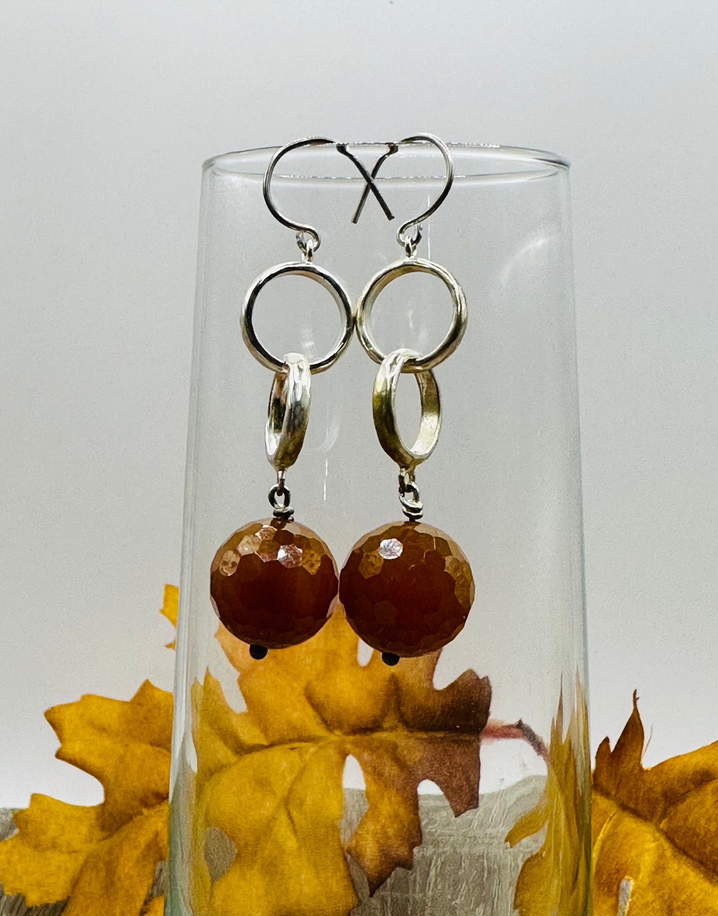 Citrine quartz Stone earrings E-111