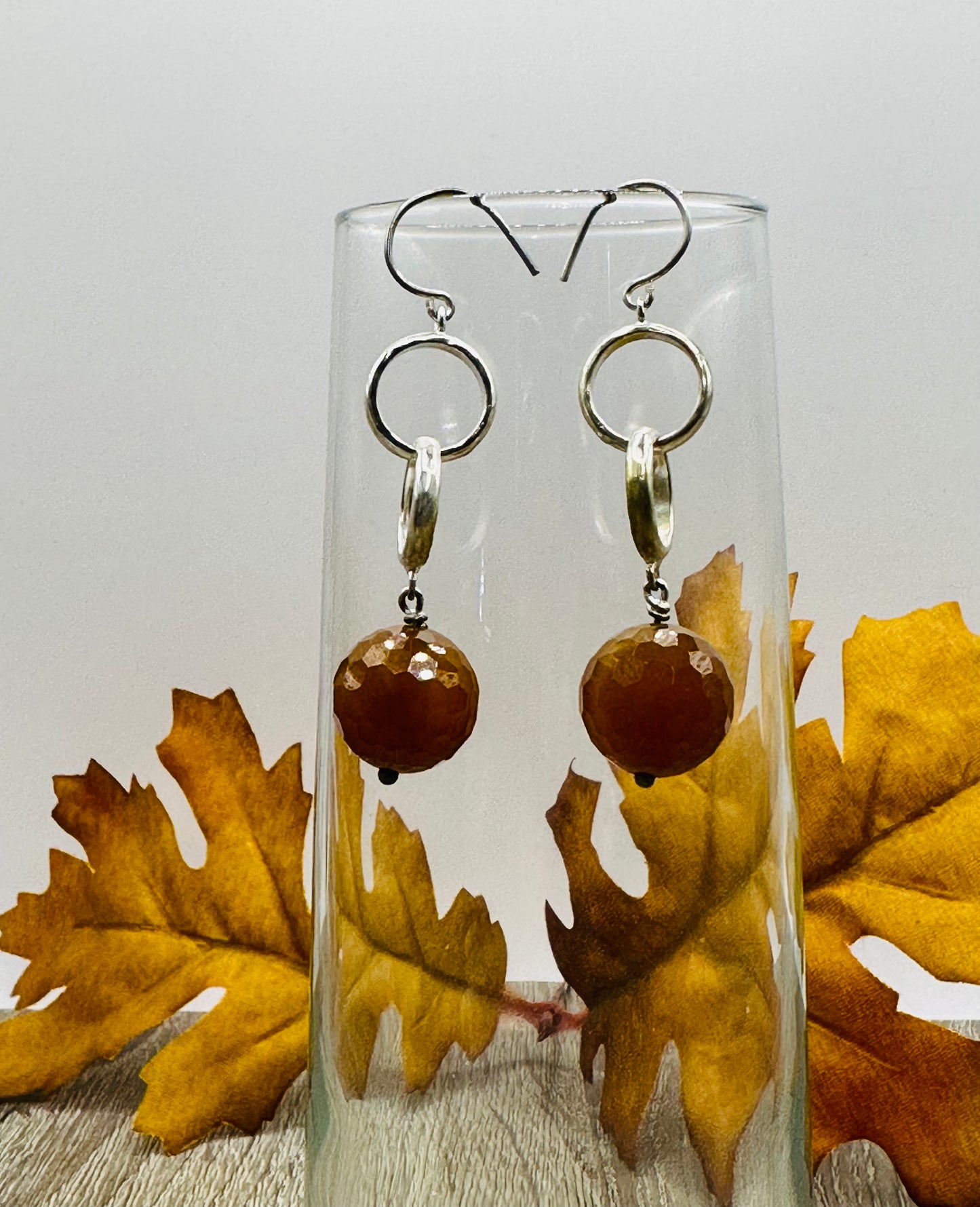 Citrine quartz Stone earrings E-111