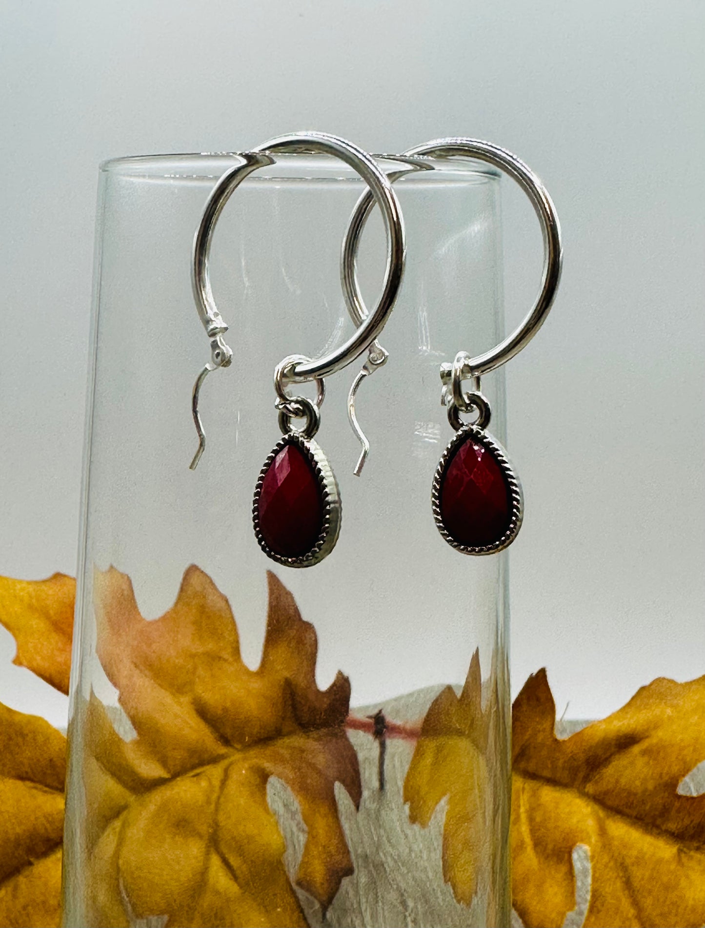 Silver Hoops Earrings E-141