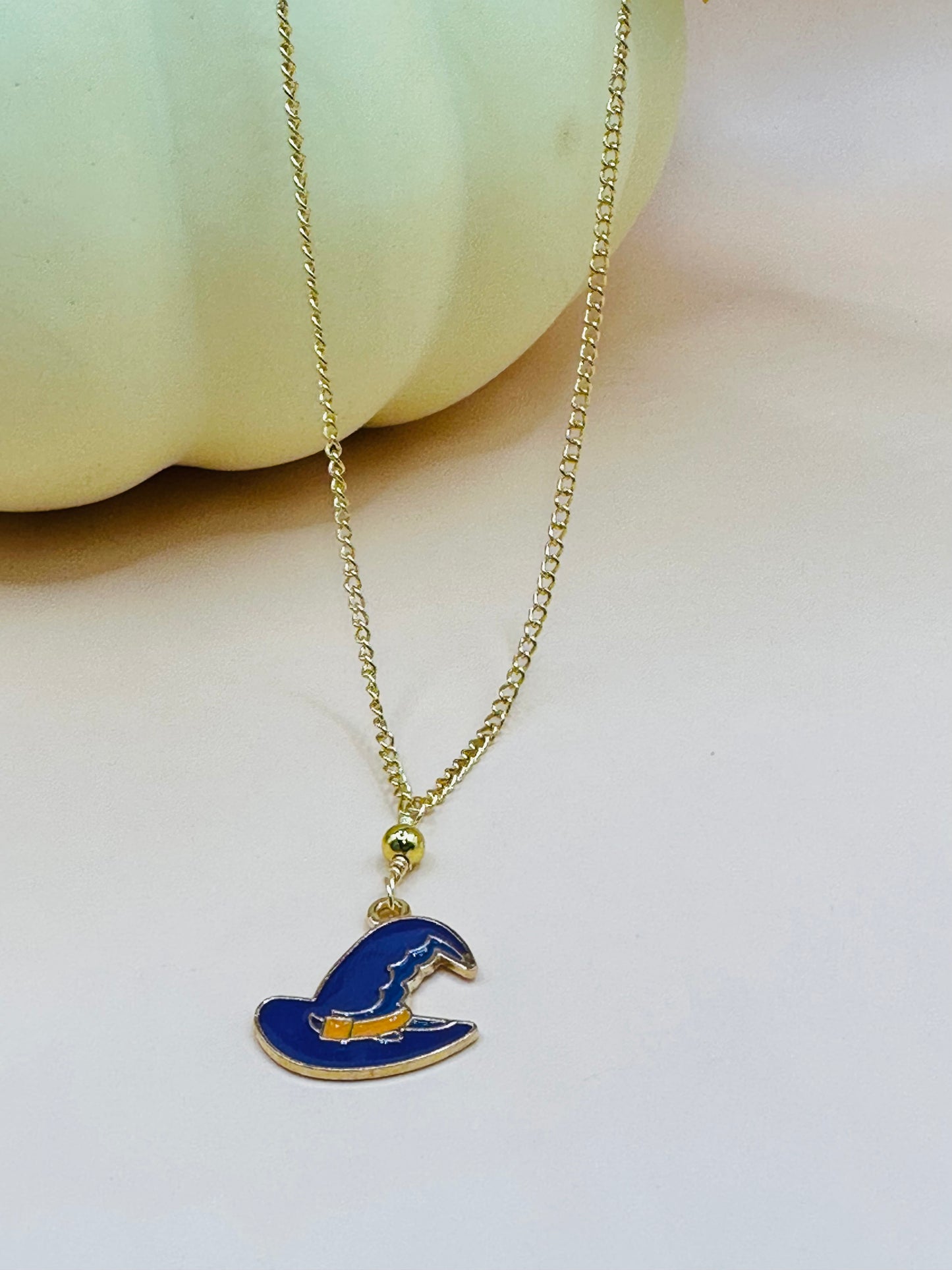 Necklace enamel 18 inches gold plated chain NHN-02