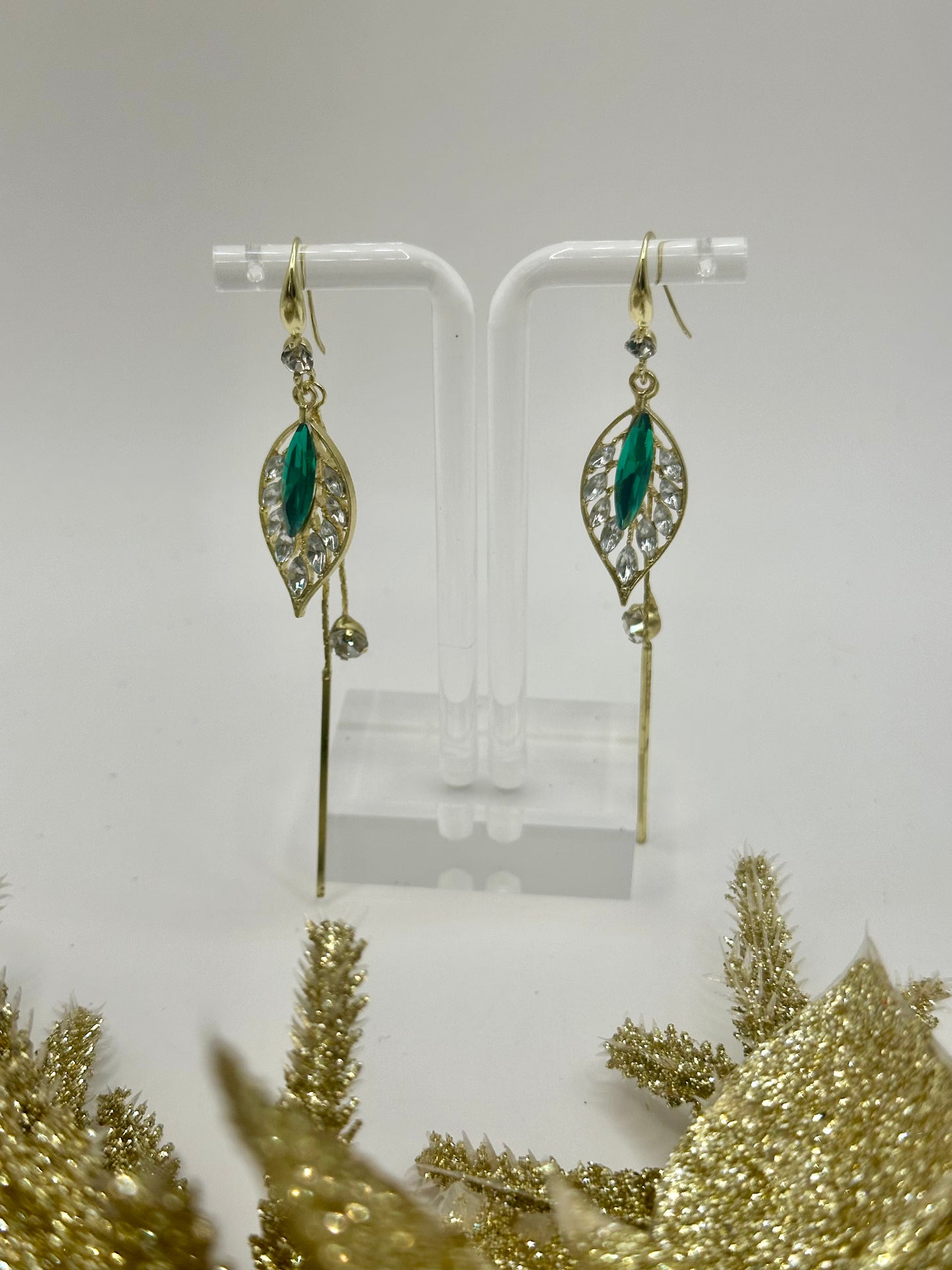 Earrings .925 aqua with crystal E-300