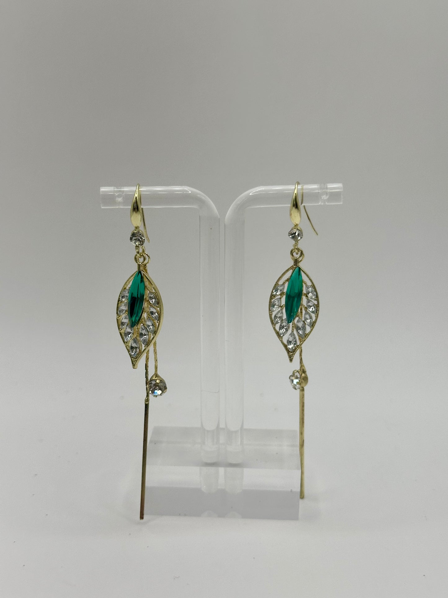 Earrings .925 aqua with crystal E-300