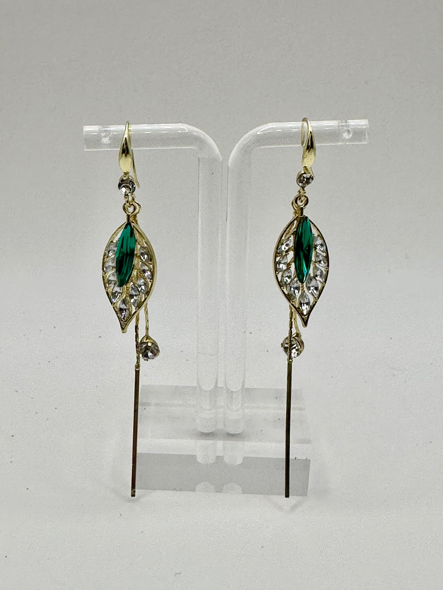 Earrings .925 aqua with crystal E-300