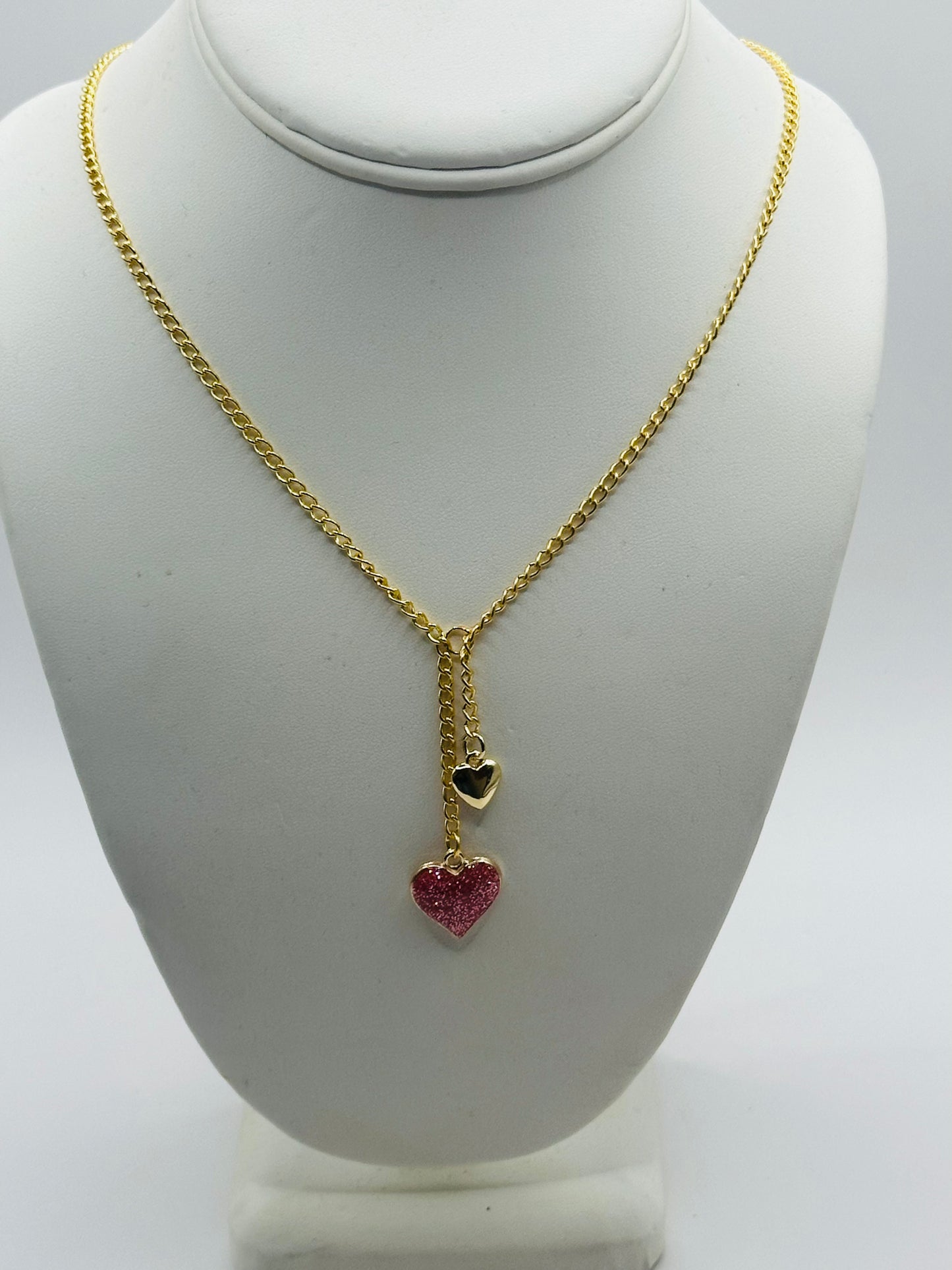 Hearts pink Necklace VN-001