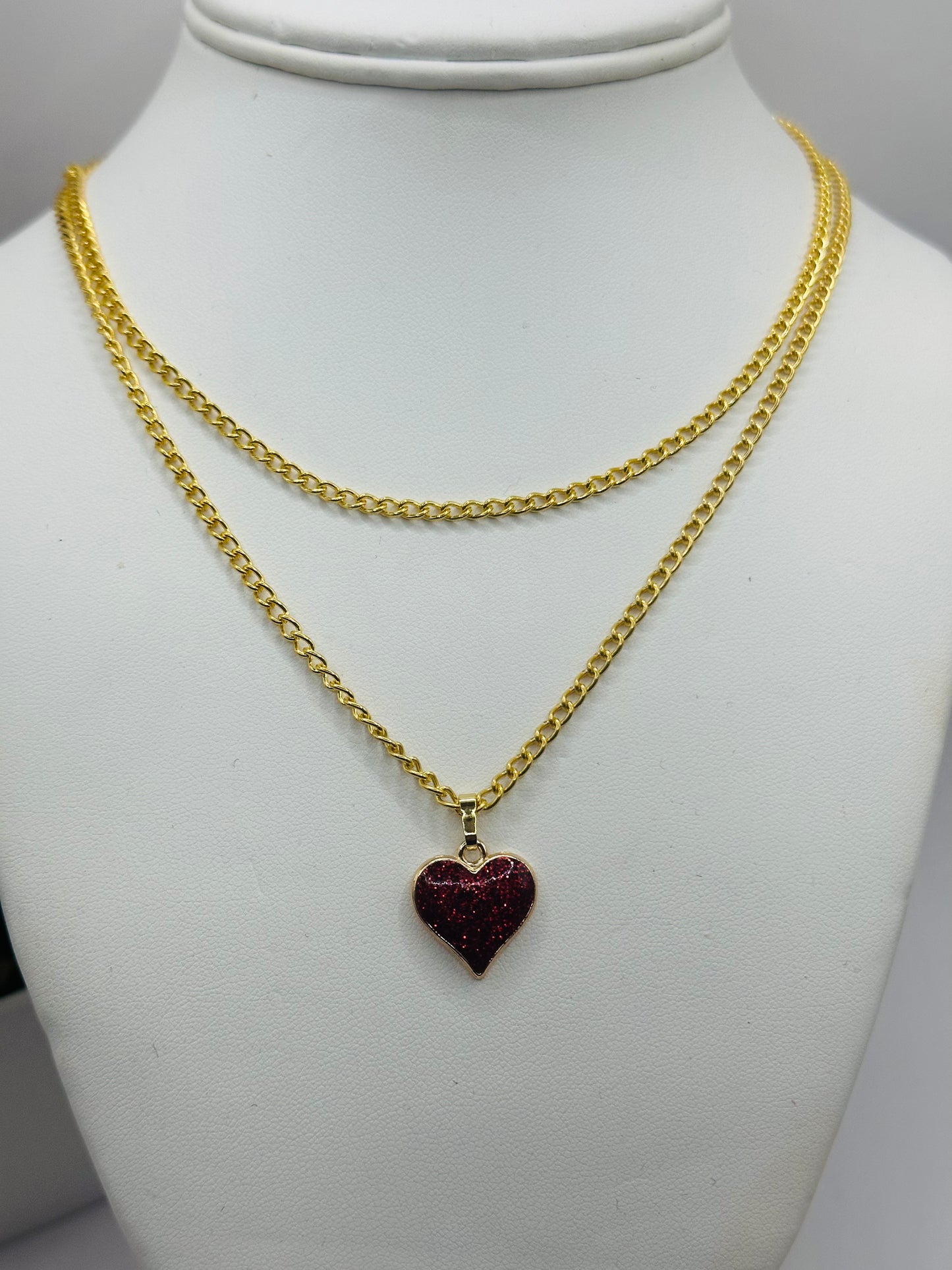 Red heart necklace VN-002