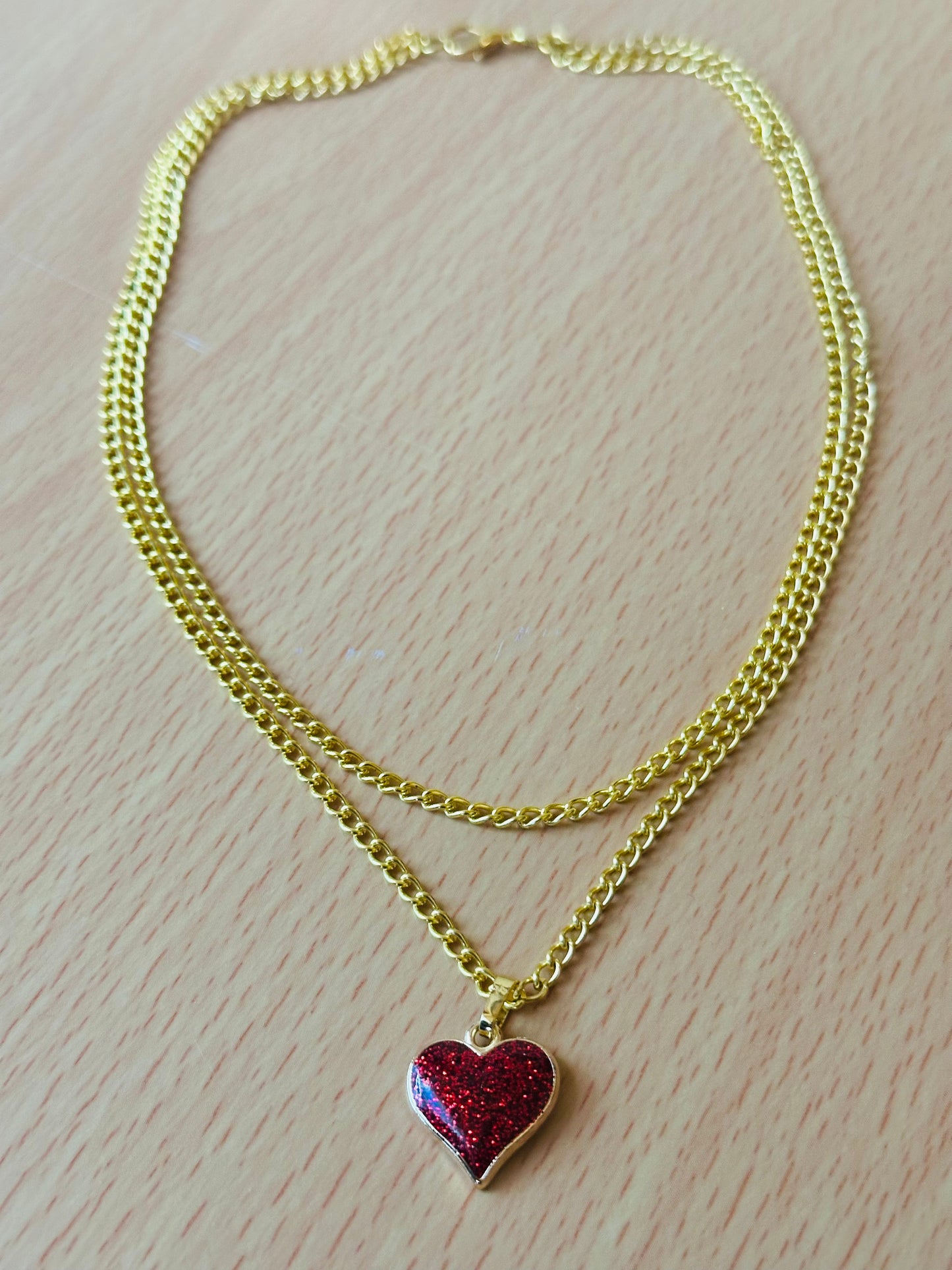 Red heart necklace VN-002